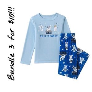 Lands end boys large cozy yeti to party pajama set, nwot